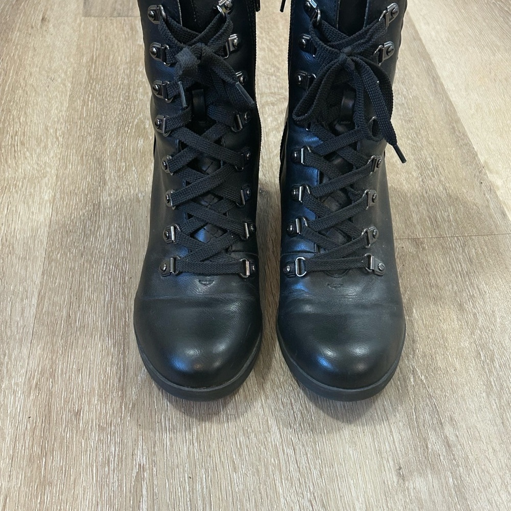 G by Guess Black Lace-Up Women's Boots